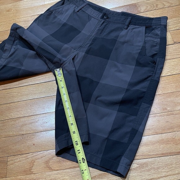 Lululemon Mens Kahuna 11” Shorts Size 36 Casual Golf Athletic Black Check Plaid - Picture 5 of 10